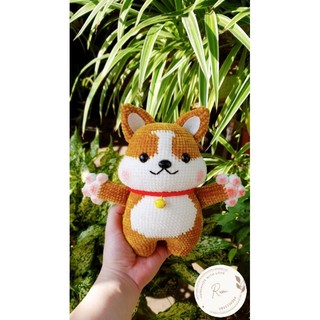 Thú len nhồi bông chó corgi 20cm - 22cm
