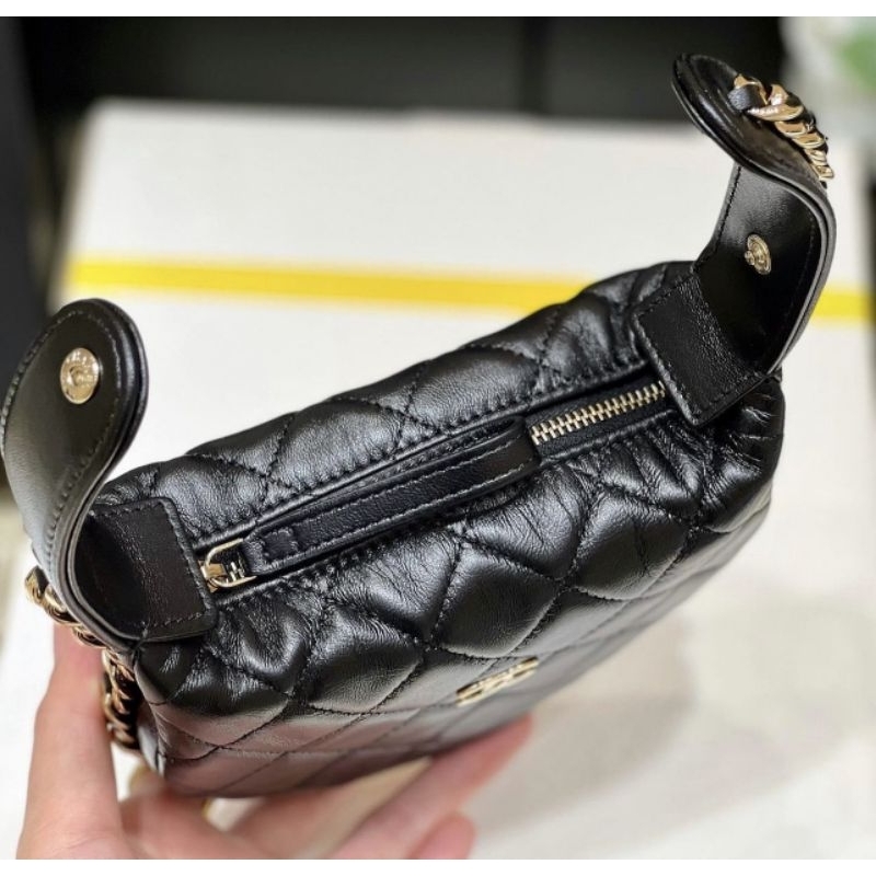 Túi xách nữ cực xinh hobo mini dáng mới nhất khóa vàng sz18 da lì mềm mịn fullbox nam châm