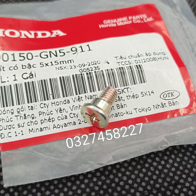 Ốc vít có bậc, bắt pha chóa đèn xe DREAM zin 5x15mm