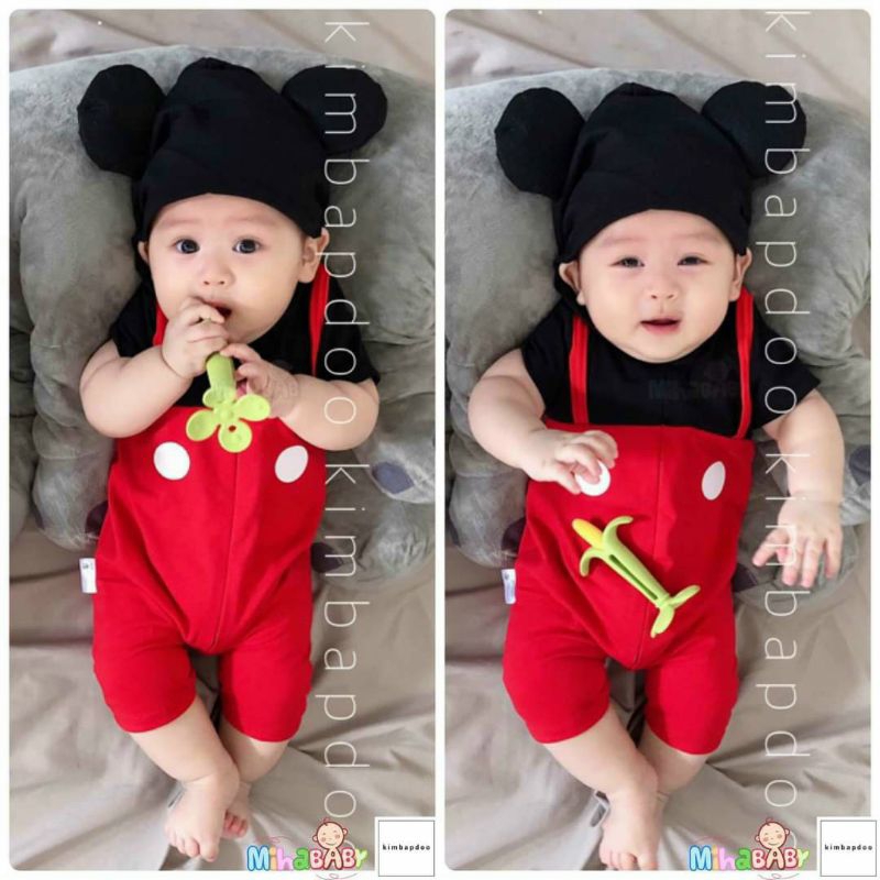 Body thú cho bé- Mickey cộc tay