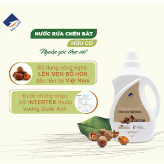 Nước rửa chén hữu cơ bồ hòn ecocare 2l chiết xuất từ bồ hòn lên men và tinh dầu tự nhiên
