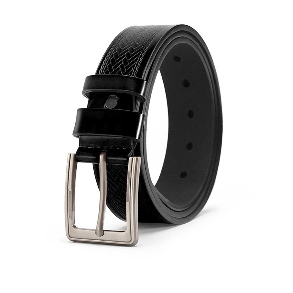 Thắt lưng nam da bò, khóa hợp kim Louie Store