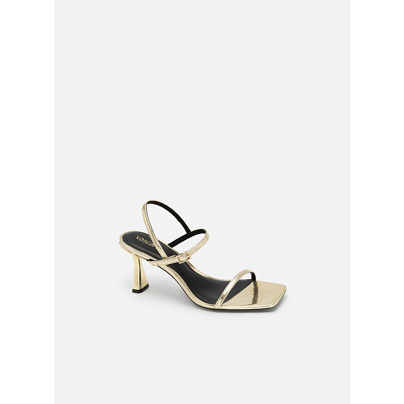 Vascara GIÀY SANDAL METALLIC QUAI MẢNH VÂN KỲ ĐÀ - SDN 0724 - MÀU VÀNG KIM