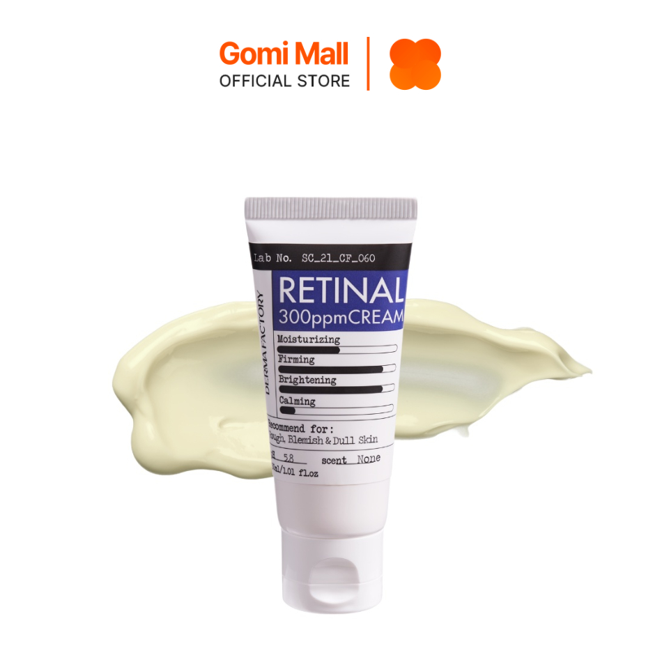Kem dưỡng ban đêm chống lão hóa Derma Factory Retinal 300ppm Cream 30ml Gomi Mall
