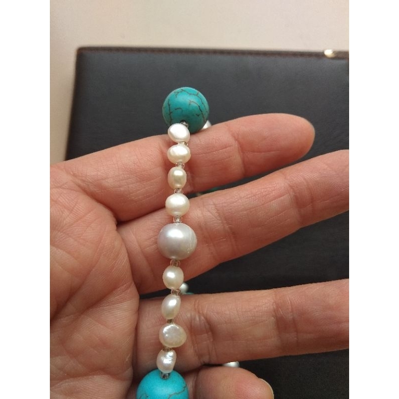 Vòng trai viên to có tỳ phối đá khoá nam châm