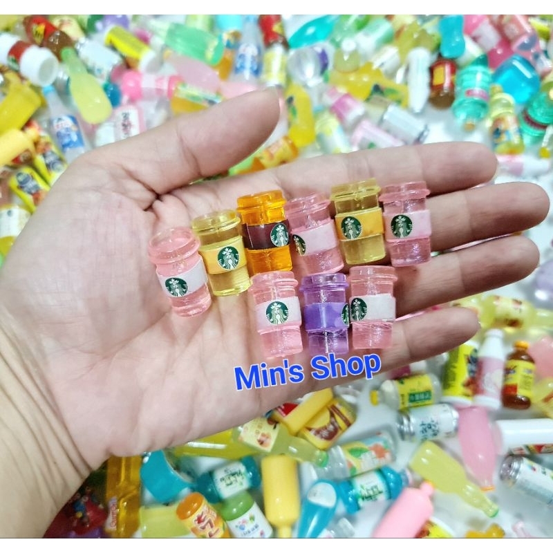 Set 100 charm chai/thức ăn nhiều loại dùng làm slime, handmade, phụ kiện,...