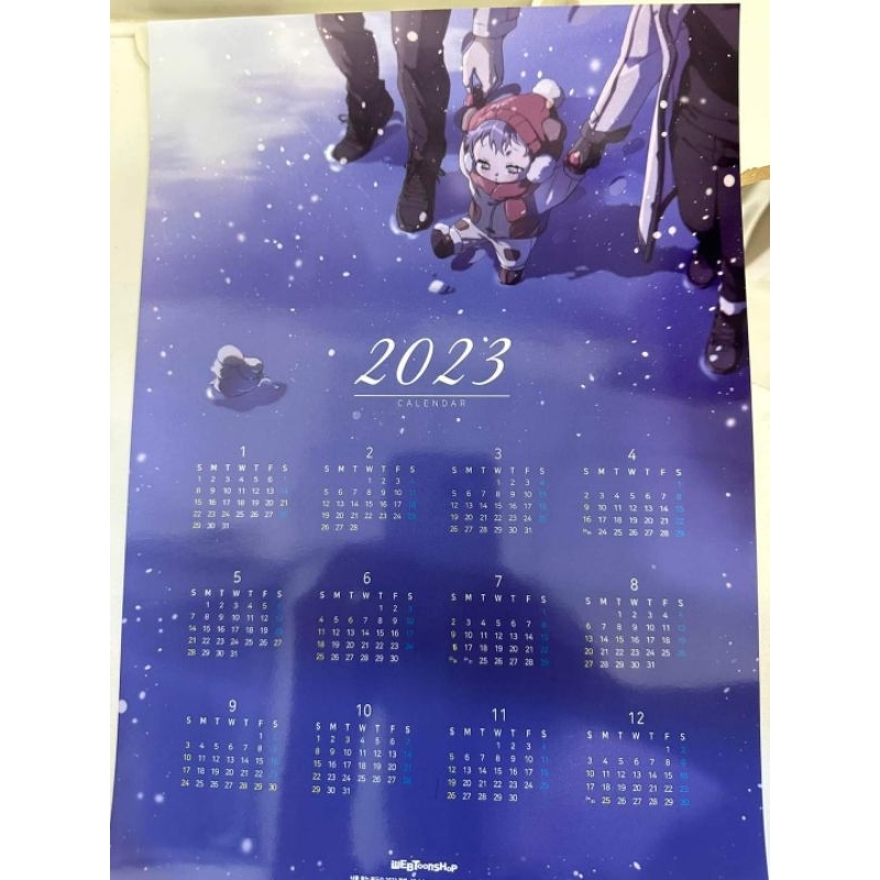 Poster lịch khổ A4 card ảnh postcard chính hãng Webtoon