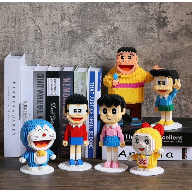 Mô hình lắp ráp Lego Nobita,lego xuka,lego xeko mô hình lắp ráp hoạt hình trang trí.