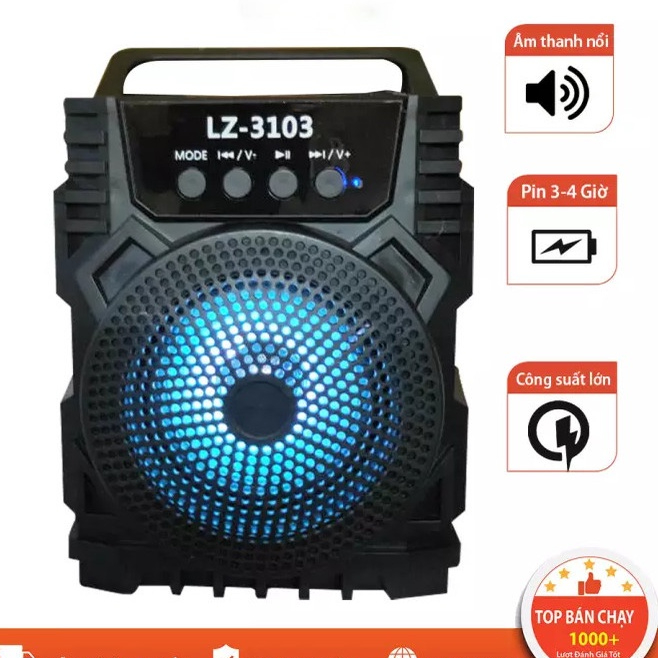 Loa bluetooth LZ-3103 - Thiết kế khả năng khuếch đại âm thanh mạnh mẽ