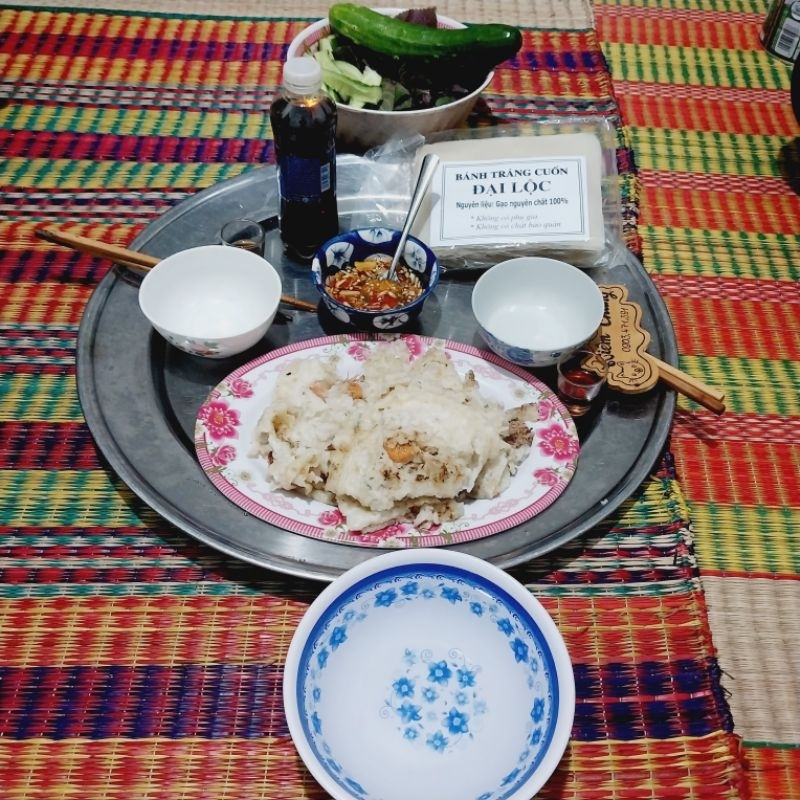 1kg Bánh tráng cuốn đại lộc nguyên chất 100% cuốn thịt heo chấm nước mắm