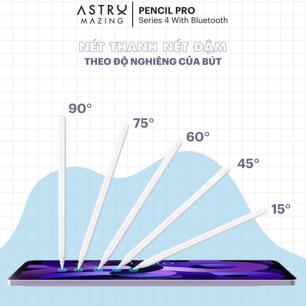 [Quà 450K] Bút cảm ứng iPad Stylus AstroMazing Pencil 2 Pro dành cho iPad Pro 11 12.9 Gen 6 7 8 9 10 Air 4 5 Mini
