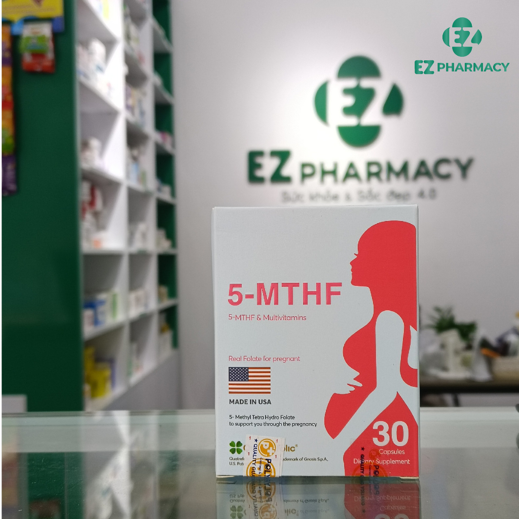 Viên uống 5-MTHF Hỗ trợ sinh sản, tăng khả năng mang thai, cung cấp dưỡng chất cần thiết cho thai kỳ 30 viên