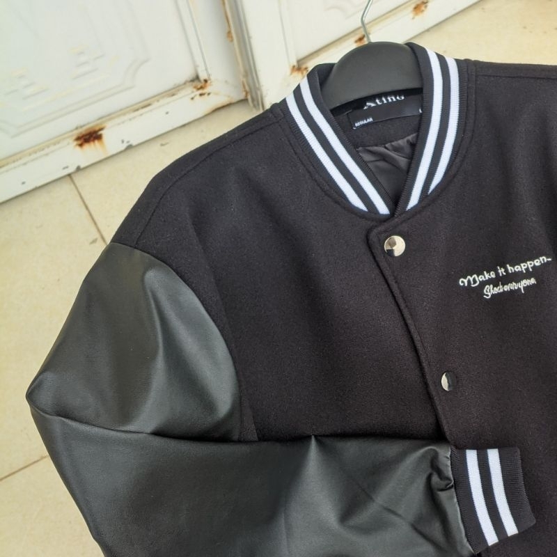 Áo bomber tay da hàng cao cấp