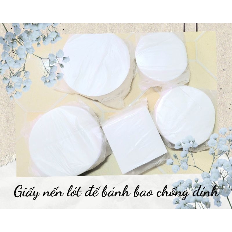 Giấy nến chống dính hai mặt 500 tờ lót đế bánh bao, pizza, dimsum