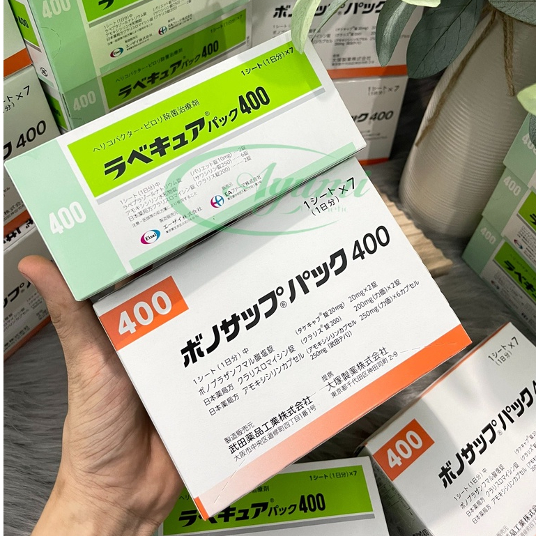 Viên Uống Giảm Vi Khuẩn HP 400  - HP 800  - HP 400 Rabecure  10 Viên x 7 Vỉ Nhật Bản