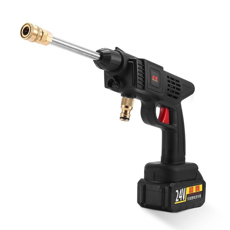 Súng Rửa Xe - Máy Rửa Xe Áp Lực Cao Chạy Pin 24v Hàng Cao Cấp 2 Pin