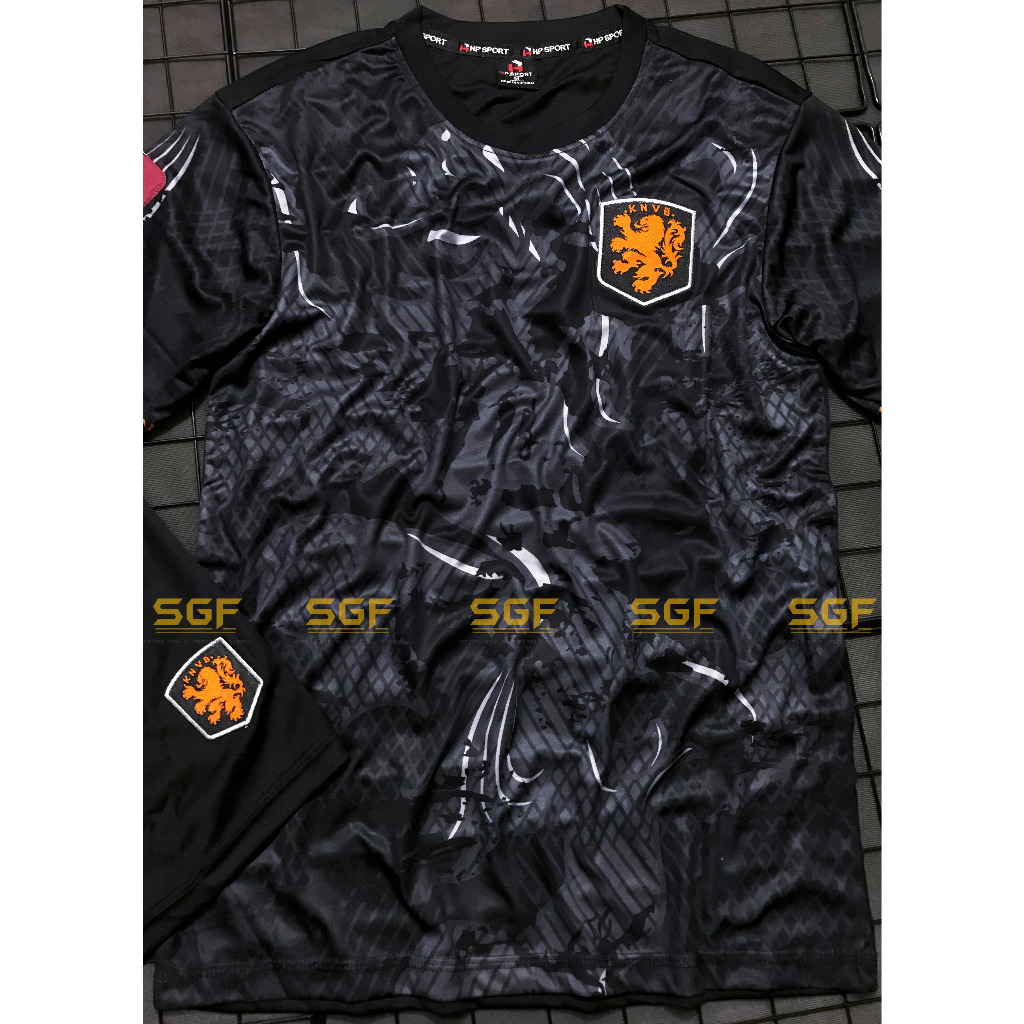 Đồ Bóng Đá HÀ LAN đen sân khách 2023