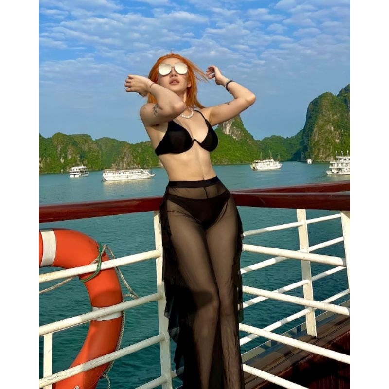 Chân Váy Bikini Cover Up Xuyên Thấu Sexy