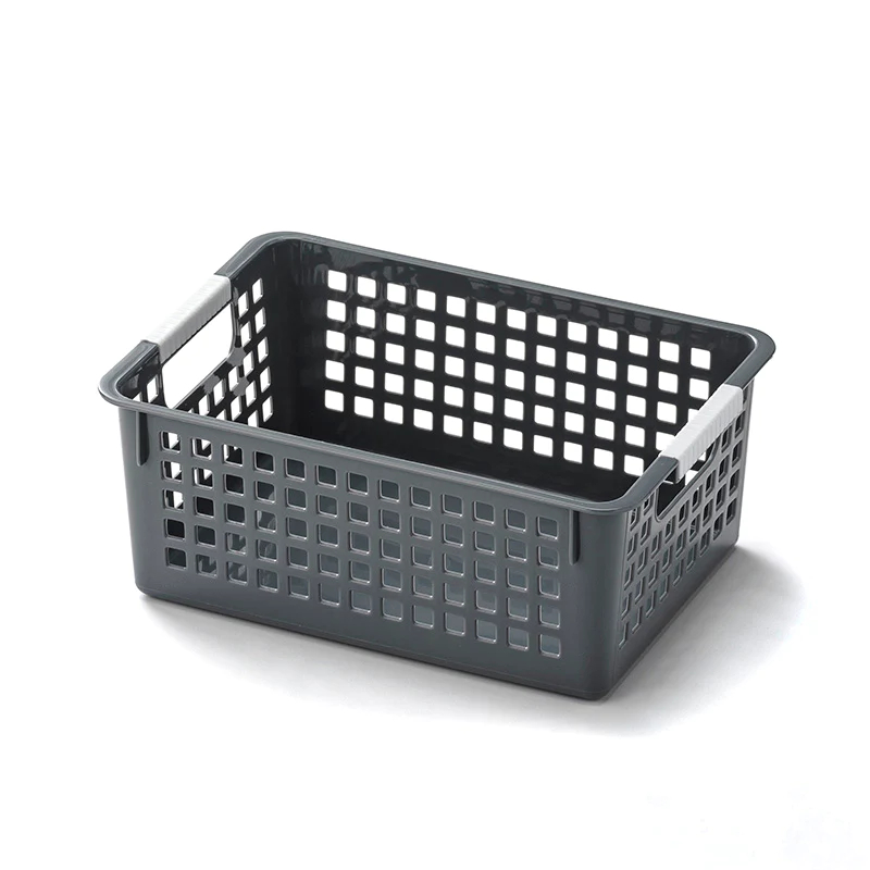 Daiso Giỏ nhựa kiểu đan Rattan-Type Basket K Green 26.3x18x10.5cm
