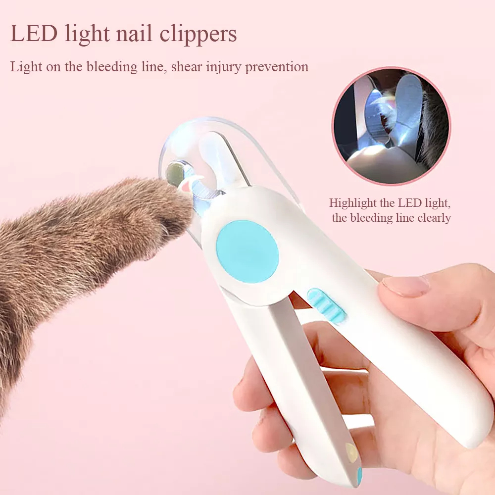 Kìm Cắt Móng Cho Thú Cưng Có Đèn Led Soi Móng Non Dễ Thương An Toàn - Cat Nail Care + Led Light