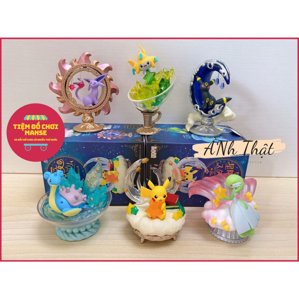 Mô Hình Pokemon Starium bầu trời sao có đế và bối cảnh siêu dễ thương