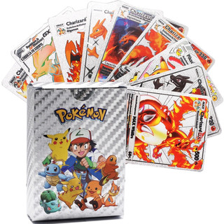(HỎA TỐC HCM) Bộ 27 Thẻ Bài Pokemon Chơi Đối Kháng Kim Loại Màu Vàng, Bạc, Đen Vmax GX EX (Mẫu Mới 2023)