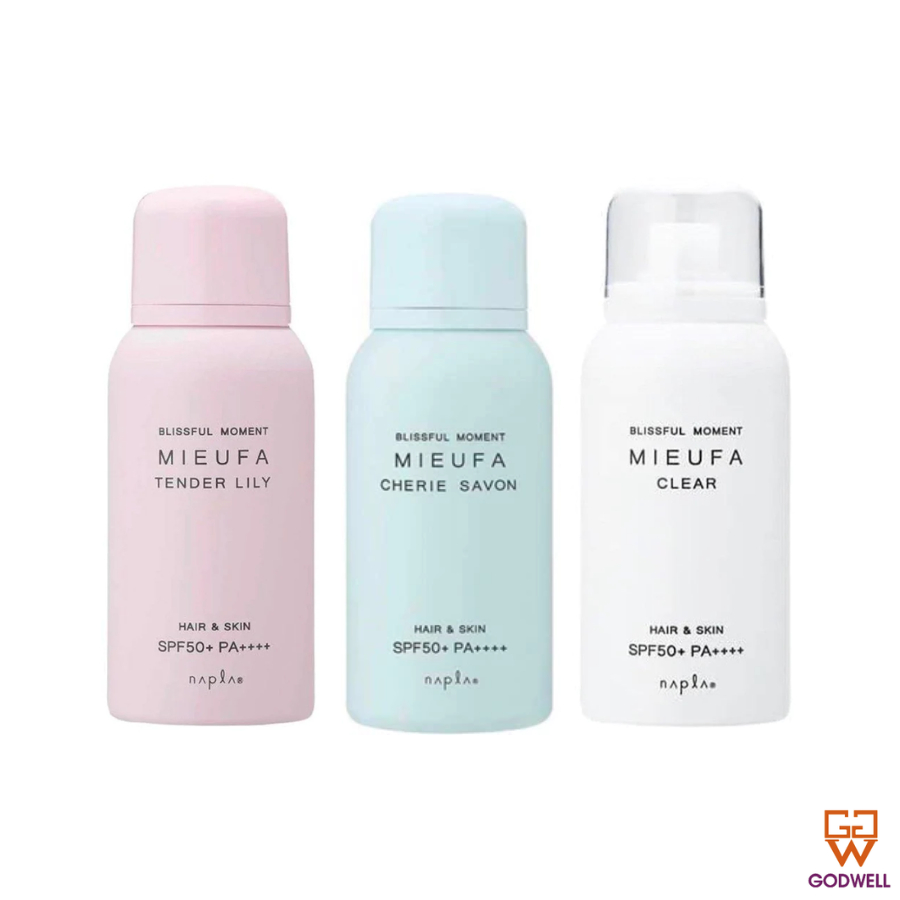 [MIEUFA] Xịt chống nắng cho da và tóc MIEUFA UV Cut Floral Spray 80g