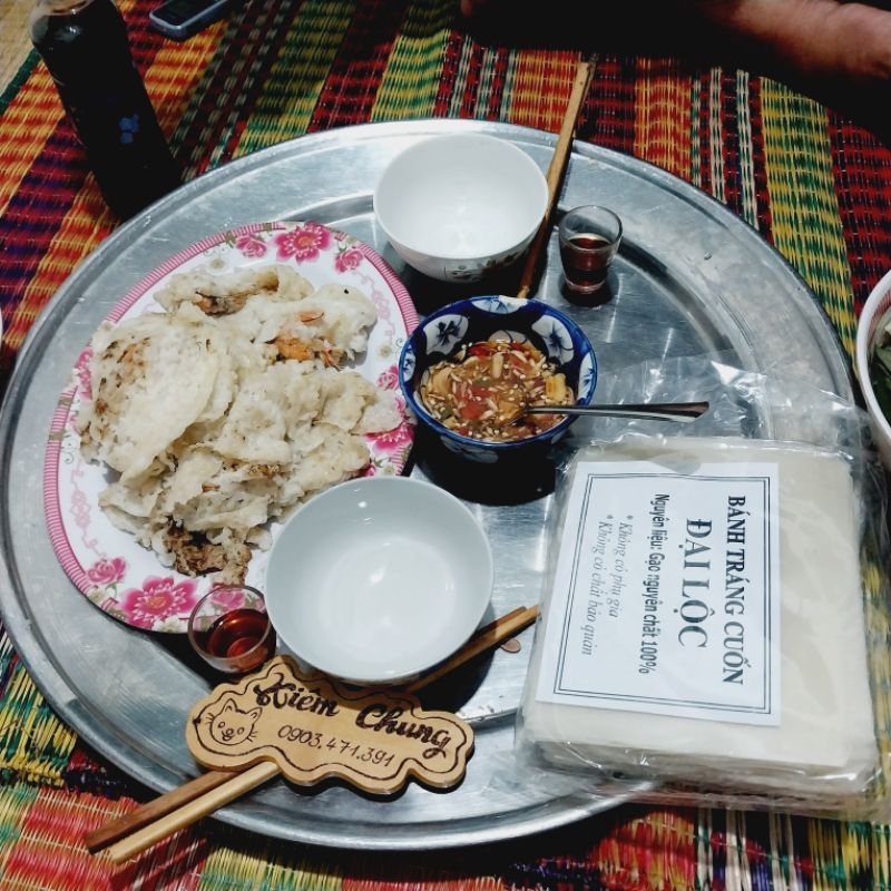 1kg Bánh tráng cuốn đại lộc nguyên chất 100% cuốn thịt heo chấm nước mắm