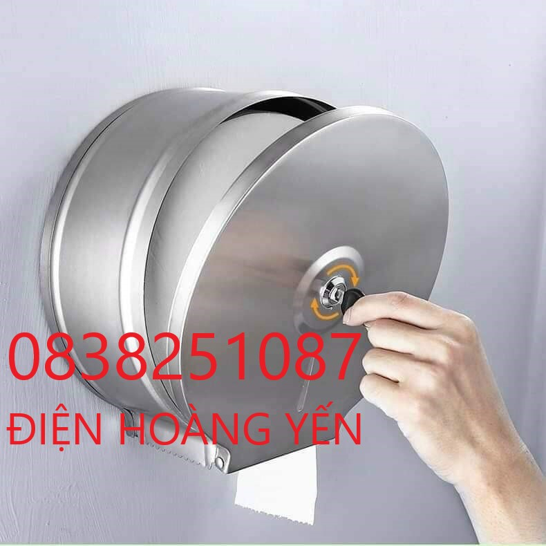 Hộp đựng giấy vệ sinh công nghiệp inox sus304 hộp đựng giấy vệ sinh treo tường cuộn lớn inox sus304