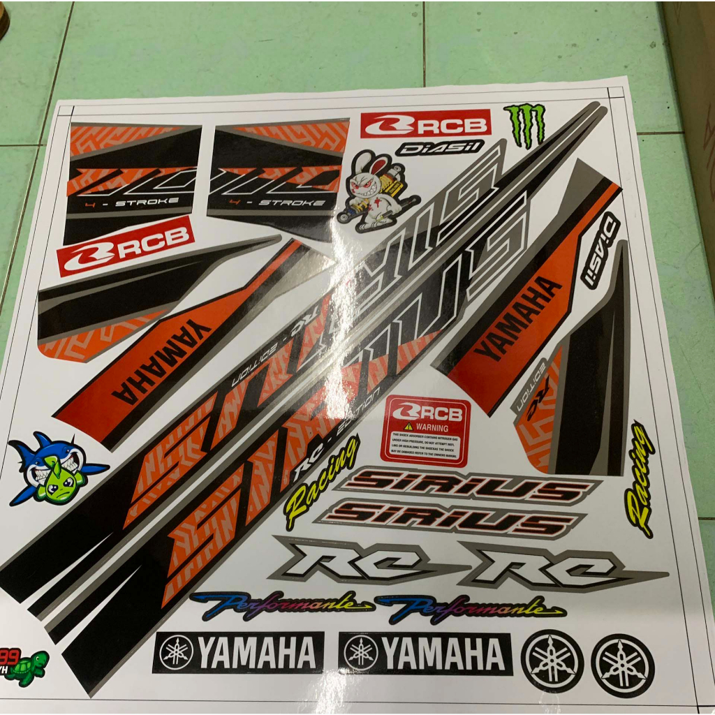 Tem sirius 110 xám cam đen 2020