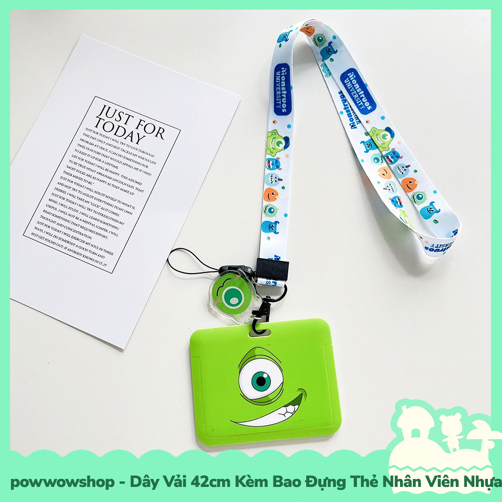 [Sẵn VN - Hỏa Tốc] NGANG Dây Đeo Thẻ 42cm Kèm Bao Đựng Thẻ Nhân Viên Nhựa PC Phong Cách Nhân Vật Hoạt Hình Monsters, Inc