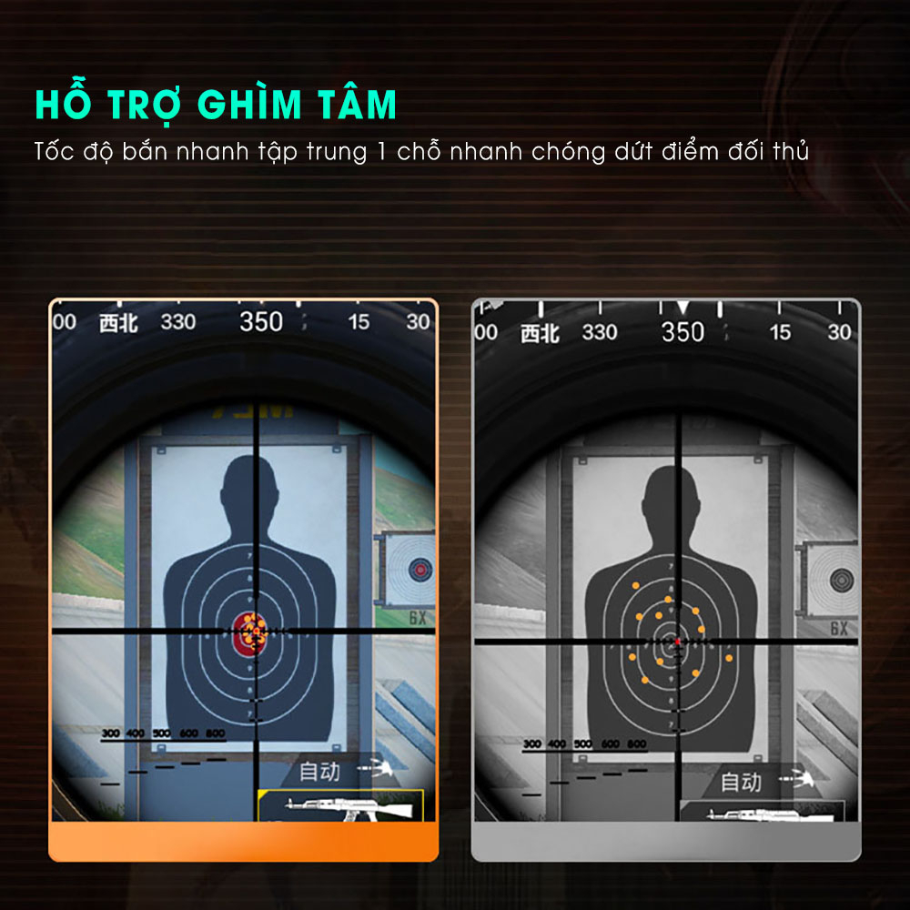 Tay cầm nút bắn chơi game ff pubg SIDOTECH AK06 gaming giúp thao tác 6 ngón ghìm tâm dễ dàng cho điện thoại