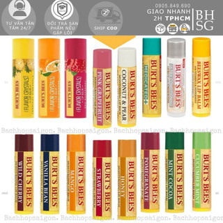 [bhsg] Son dưỡng môi  Burt's bees không màu 100% thiên nhiên