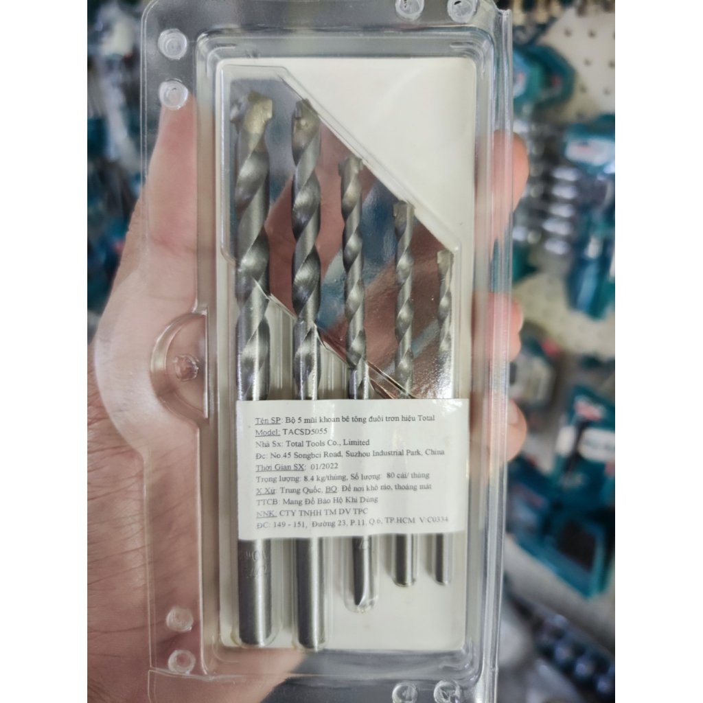 TACSD5055 Bộ 5 Mũi Khoan Tường Bê Tông TOTAL