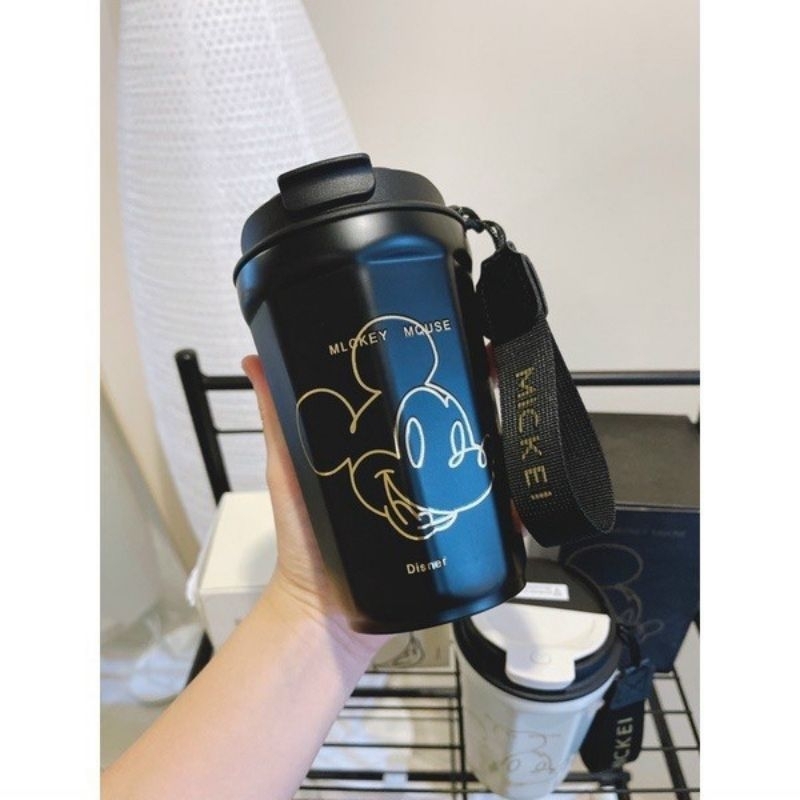 Cốc, Ly Uống Cà Phê Giữ Nhiệt Bằng Thép Không Gỉ 316 Hình Chuột Mickey, Cốc Giữ Nhiệt Cao Cấp Từ 8 -10 Tiếng A.BE