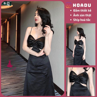   Ảnh sàn thật+video  Đầm Maxi phi lụa 2 dây xoắn ngực cao cấp đầm khoét eo sang chảnh cho nàng đi tiệc đi biển 