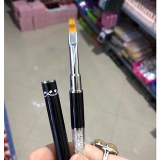 Cọ ombre cán đá cao cấp b281, cán gỗ đầu tròn, tơ thưa đầu cọ, đầu cọ xéo.