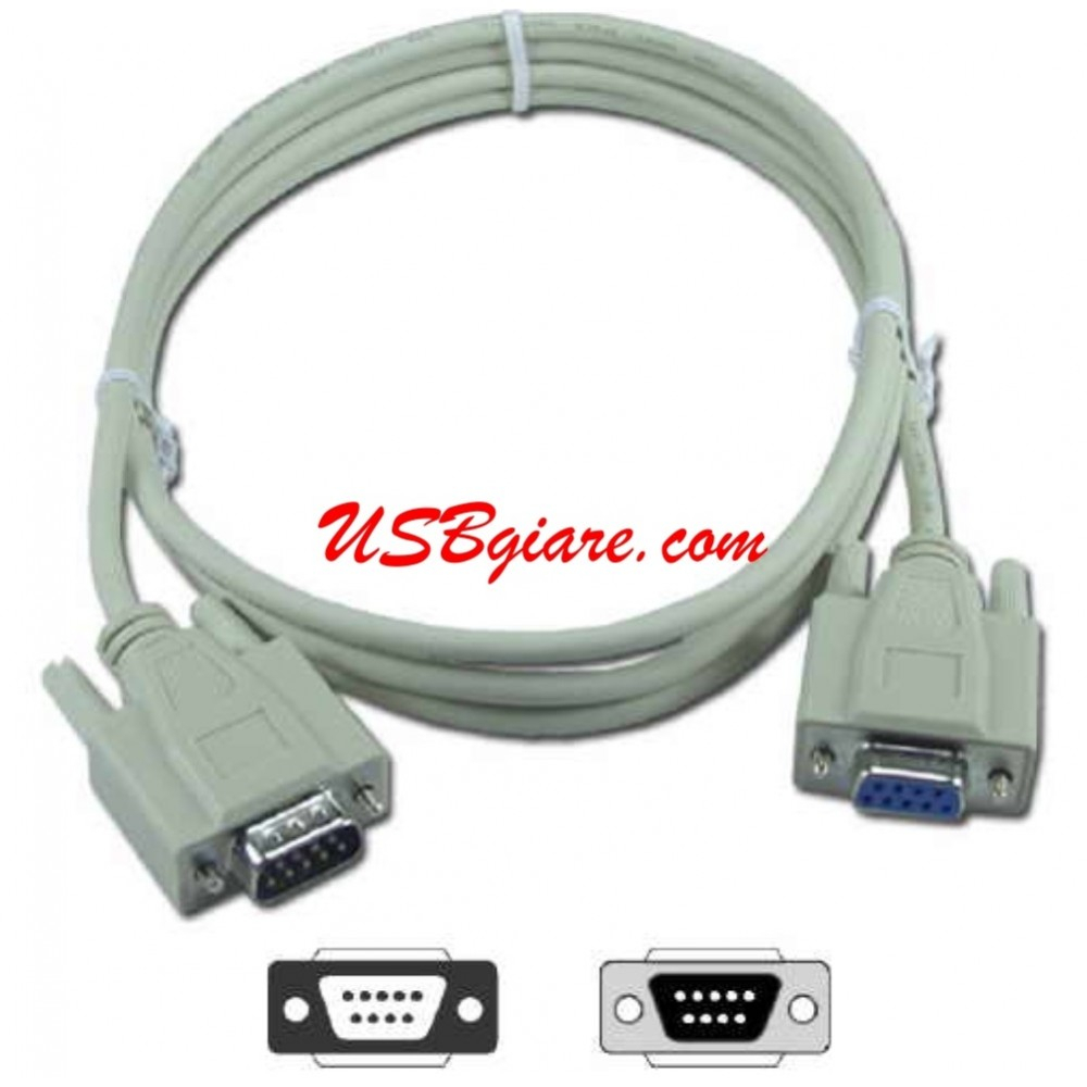 CÁP COM 9 (DB9) NỐI DÀI 1 ĐẦU ĐỰC 1 ĐẦU CÁI