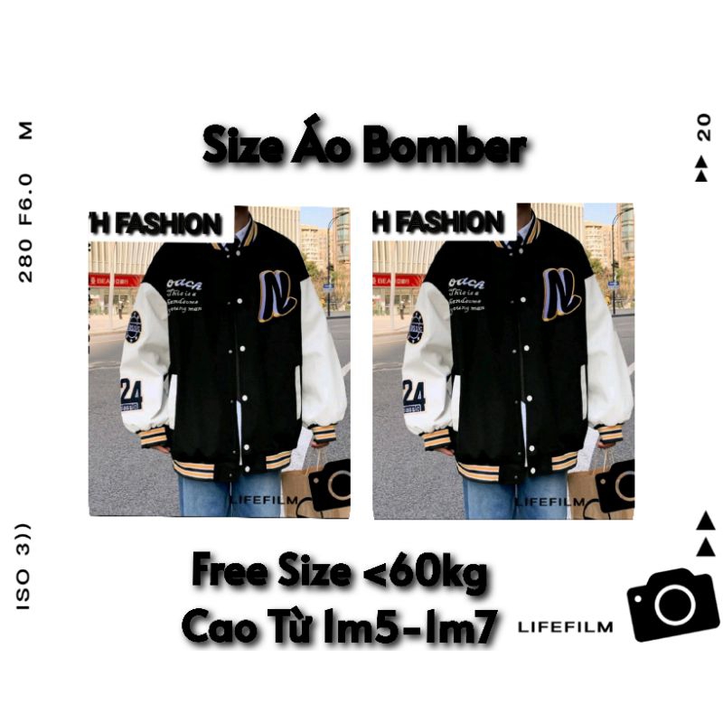 Áo Khoác Bomber In Họa Tiết Chữ N Phong Cách Nam Nữ Unisex♥️