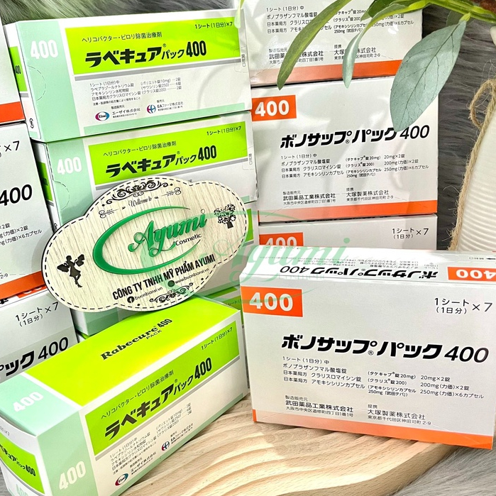 Viên Uống Giảm Vi Khuẩn HP 400  - HP 800  - HP 400 Rabecure  10 Viên x 7 Vỉ Nhật Bản