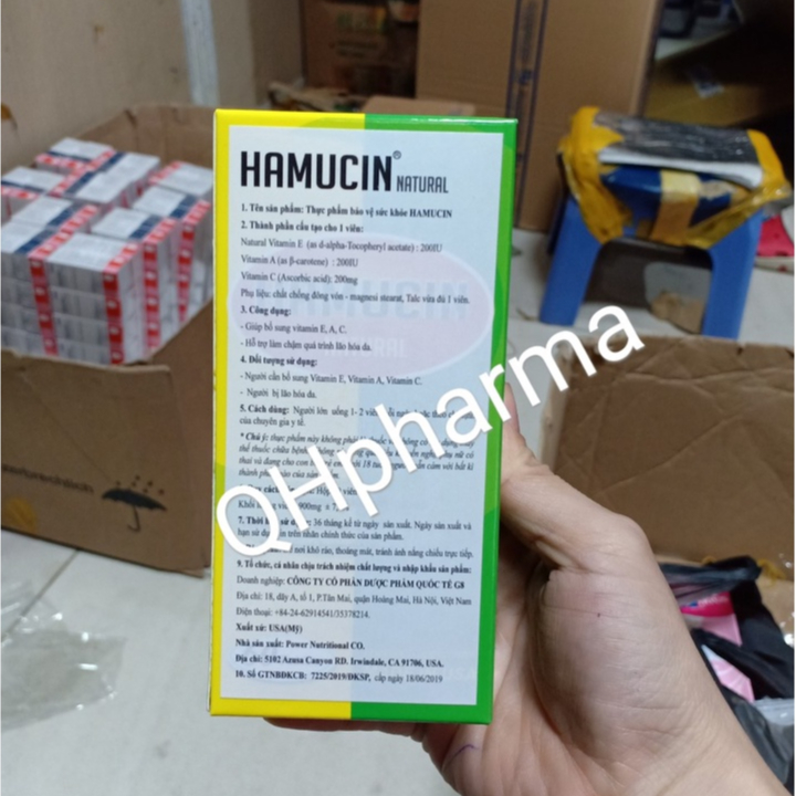 Viên uống HAMUCIN 60 viên giúp hỗ trợ làm chậm quá trình lão hóa da