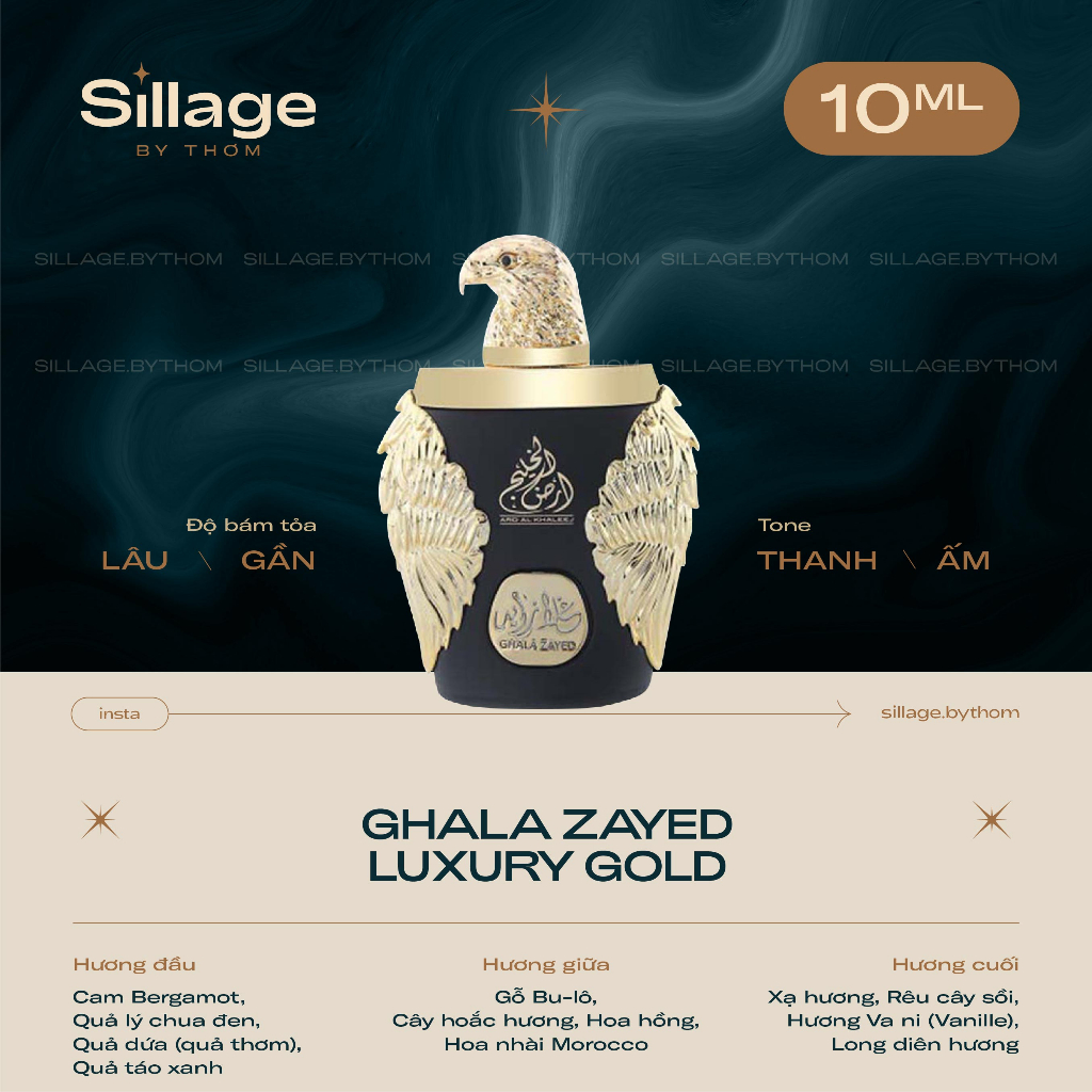 GHALA ZAYED LUXURY GOLD | Mẫu thử nước hoa đại bàng nam