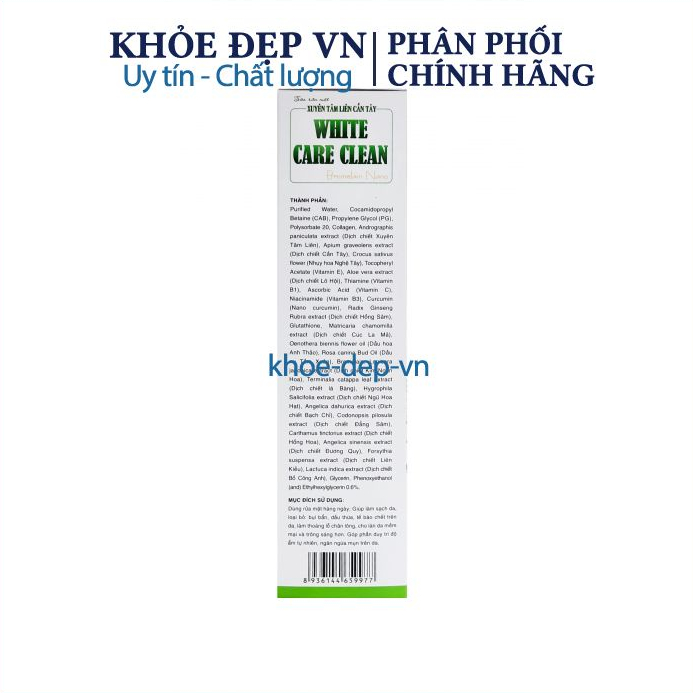 Sửa rửa mặt Xuyên Tâm Liên cần tây giúp làm sạch da , sáng da , tẩy tế bào chết trên da – Hộp 150ml.