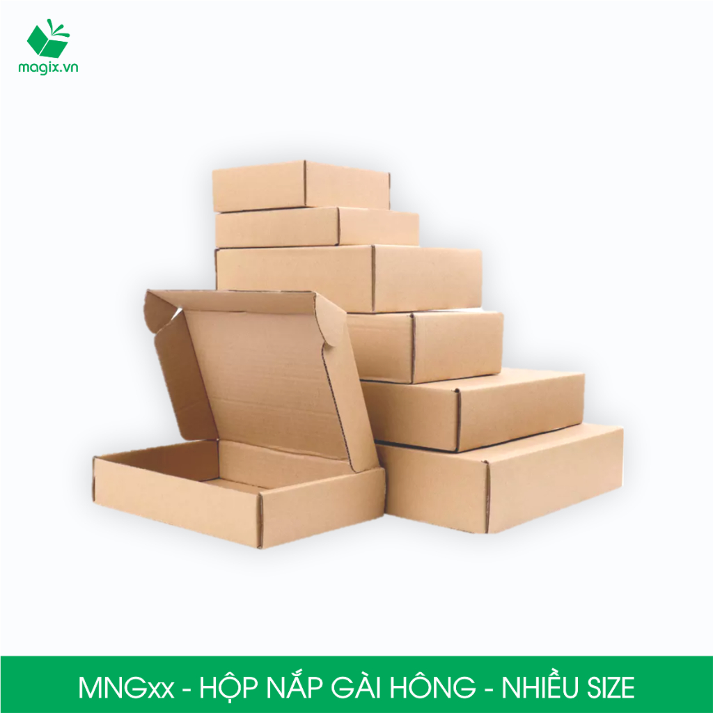 MNG - Combo 20 hộp nắp gài hông - Thùng carton đóng hàng - NHIỀU SIZE