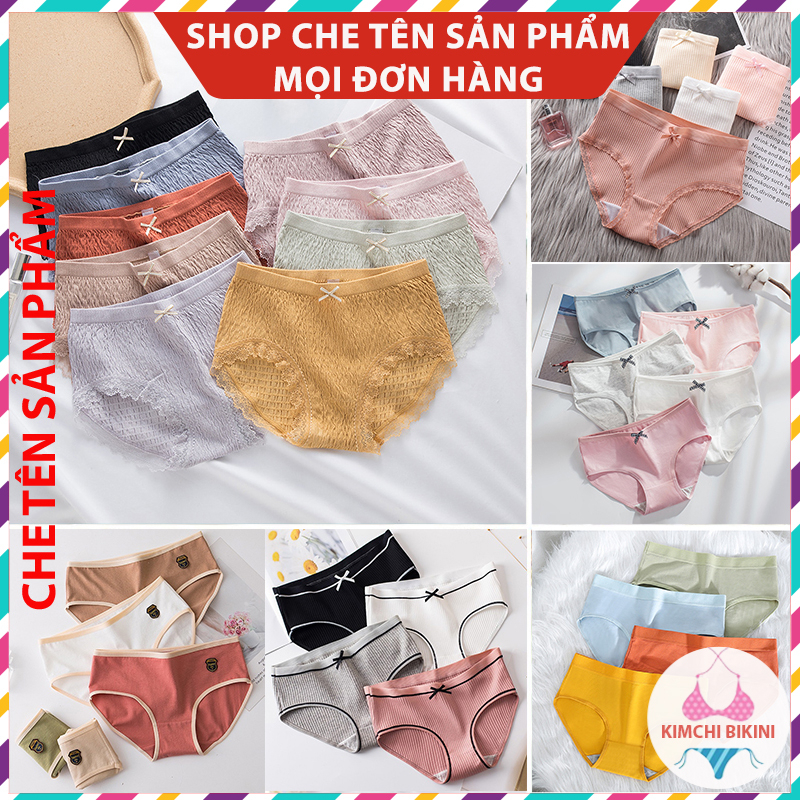 Set 5 quần lót nữ vải mềm nhiều mẫu KIMCHIBIKINI Combo 5 quần nót cotton nữ chống viêm chị em tha hồ chọn QL005