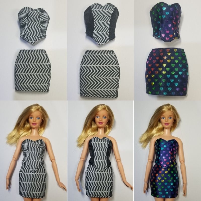Trang Phục Thiết Kế Cho Búp Bê Barbie body basic (Mới)