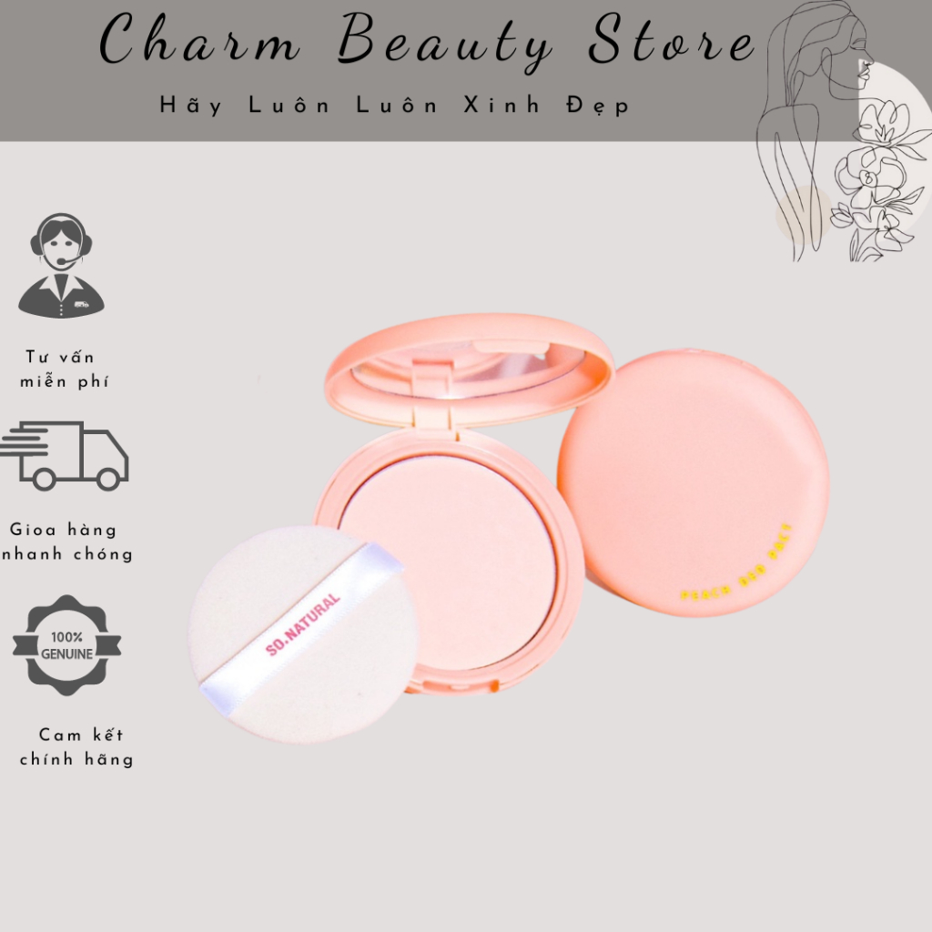 Phấn Nách Bột Khô Peach Deo Pact SO NATURAL 10g
