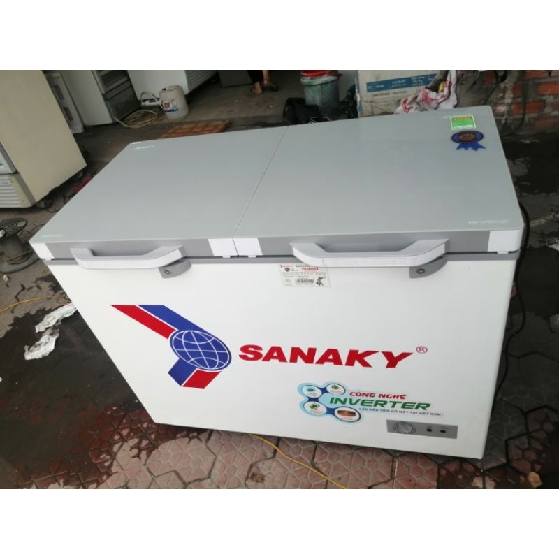 Thanh lý tủ đông suốt Sanaky 235lit xài tốt