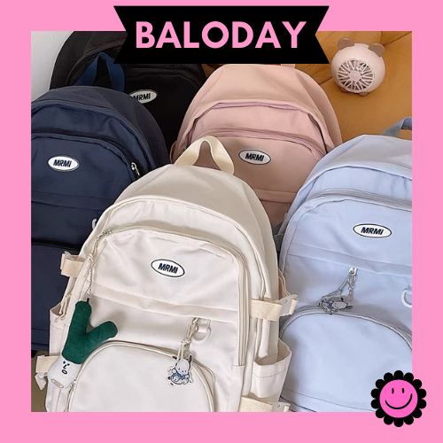 Balo Nam Nữ basic MRMI nhiều ngăn, nhiều màu, siêu dễ thương, cute, dùng để đi học đi chơi