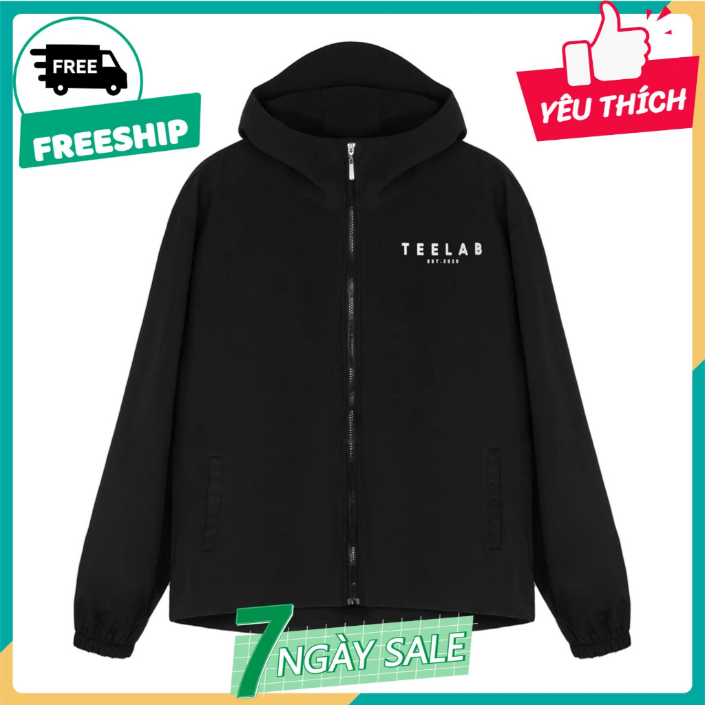 Áo gió Form Rộng Teelab dekhishopn, Áo khoác Sweater Chất Nỉ Dày dặn